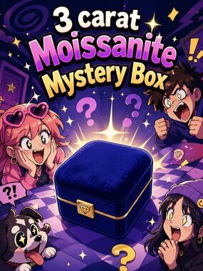Moissanite Mystery Box 💎 3 Carat Ring + Earrings Set | S925 Sterling Silver
